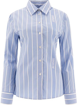 (Women) Jacquemus Striped Slim-Fit Button-Up Drop Shoulder Shirt Light Blue 243SH064-1691-3EV Buy (Women) Jacquemus Striped Slim-Fit Button-Up Drop Shoulder Shirt Light Blue 243SH064-1691-3EV