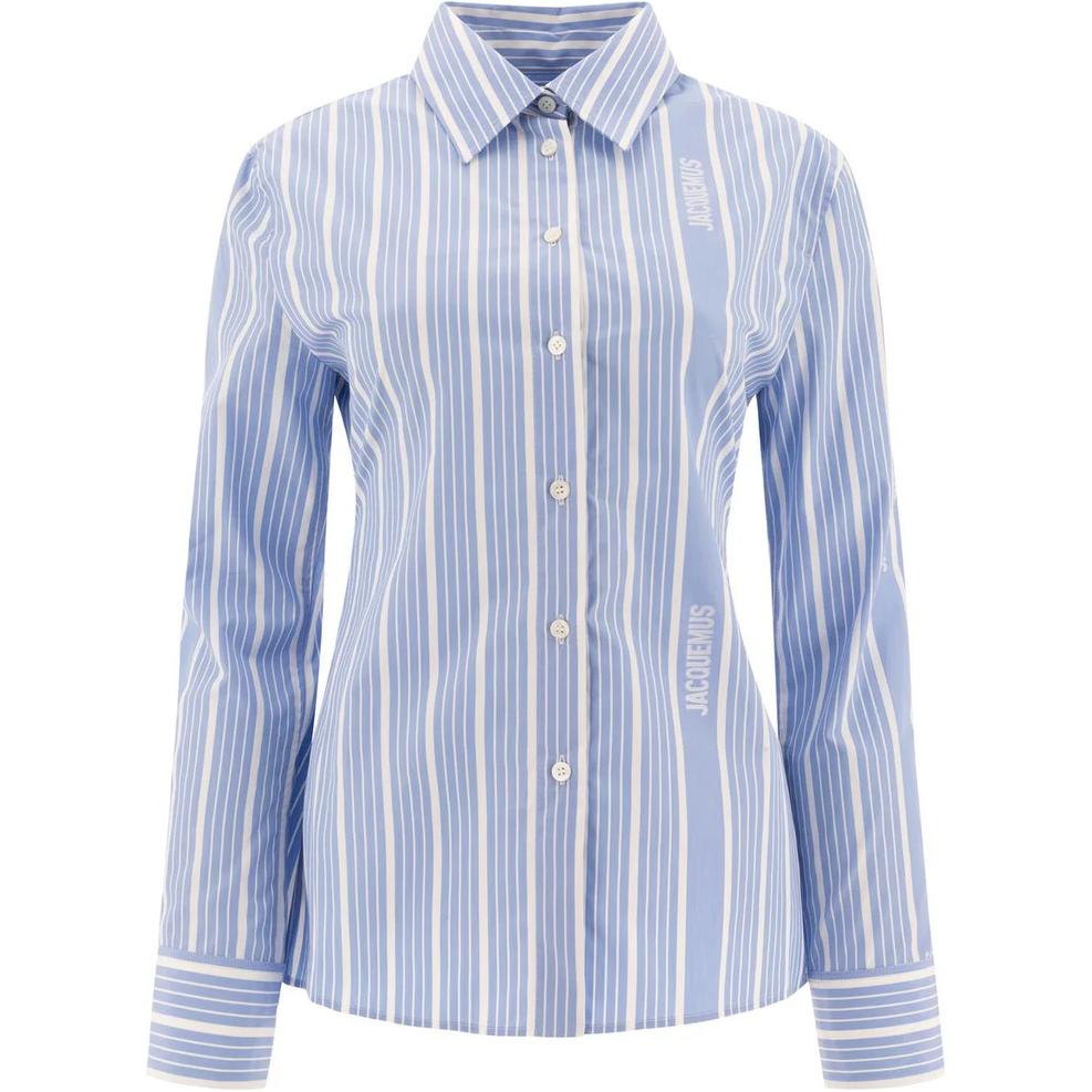 Order (W) Jacquemus Kemeja Garis Slim Fit Drop Shoulder Light Blue. 243SH064-1691-3EV