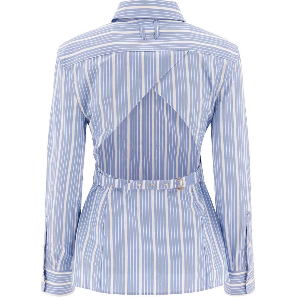 Lookbook (W) Jacquemus Kemeja Garis Slim Fit Drop Shoulder Light Blue. 243SH064-1691-3EV