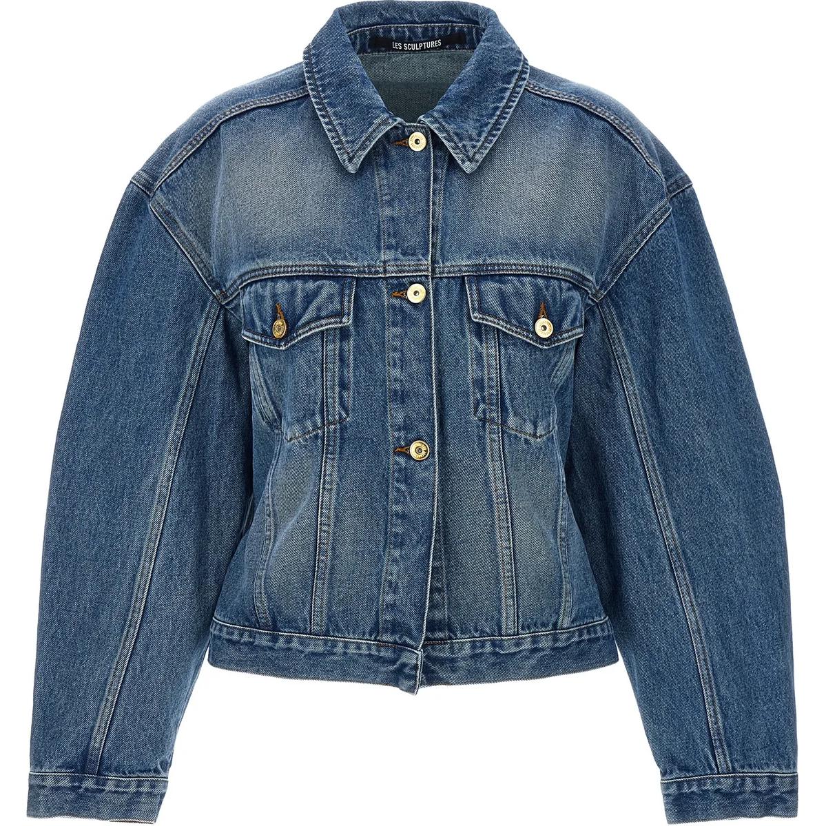 (Women) Jacquemus  Washed Denim Oversized Long Sleeve Blue Jacket. 24E241DE0361513-33C