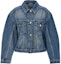 Buy (Women) Jacquemus Washed Denim Oversized Long Sleeve Blue Jacket. 24E241DE0361513-33C