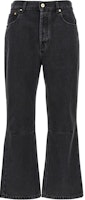 (Women) Jacquemus Washed Zipper Flared Jeans in Black. 24E241DE0351515990 (Women) Jacquemus Washed Zipper Flared Jeans in Black. 24E241DE0351515990
