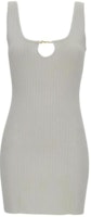 (Women) Jacquemus White Sleeveless Fitted Mid-Waist Mini Dress 241KN355-2355-110 (Women) Jacquemus White Sleeveless Fitted Mid-Waist Mini Dress 241KN355-2355-110