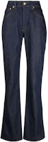 Order (Women) Jacquemus FW22 High-Waisted Flared Navy Blue Jeans . 213DE001101538A