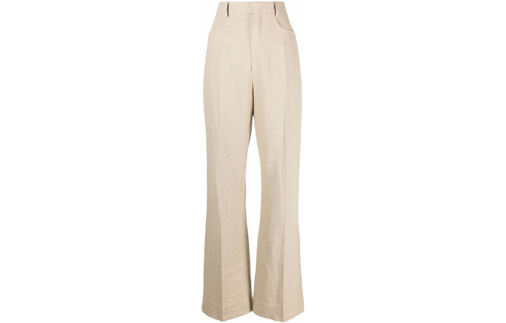 (Women) Jacquemus High-Waisted Flared Pants Beige 211PA0031029150