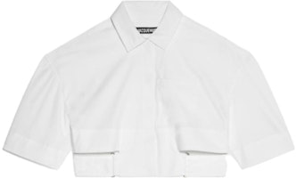 (Women) Jacquemus La Chemise Courte Bari Short Sleeve Casual Shirt Women White 241SH054-1454-100 (Women) Jacquemus La Chemise Courte Bari Short Sleeve Casual Shirt Women White 241SH054-1454-100