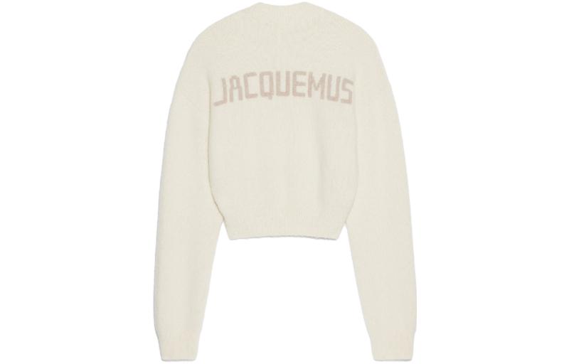 Lookbook (W) Jacquemus La Maille Les Classiques Suéter Crewneck Beige Claro. 241KN353-2329-130