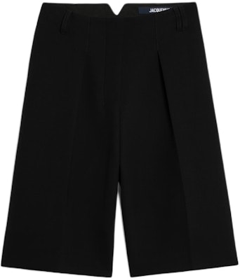 (Women) Jacquemus Le Bermuda Ovalo Black Loose-Fit Casual Shorts. 241PA081-1526-990 Order (Women) Jacquemus Le Bermuda Ovalo Black Loose-Fit Casual Shorts. 241PA081-1526-990
