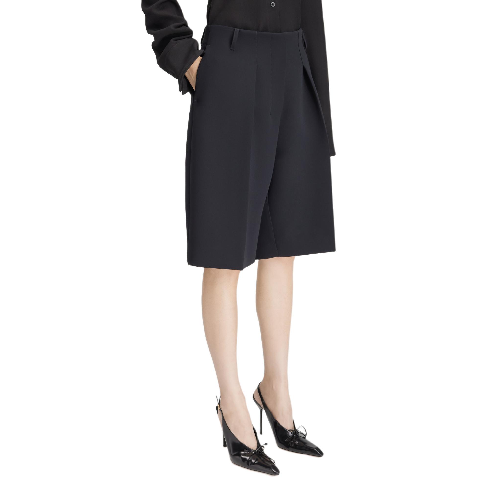 Purchase (W) Jacquemus Le Bermuda Ovalo Celana Pendek Santai Hitam Longgar. 241PA081-1526-990