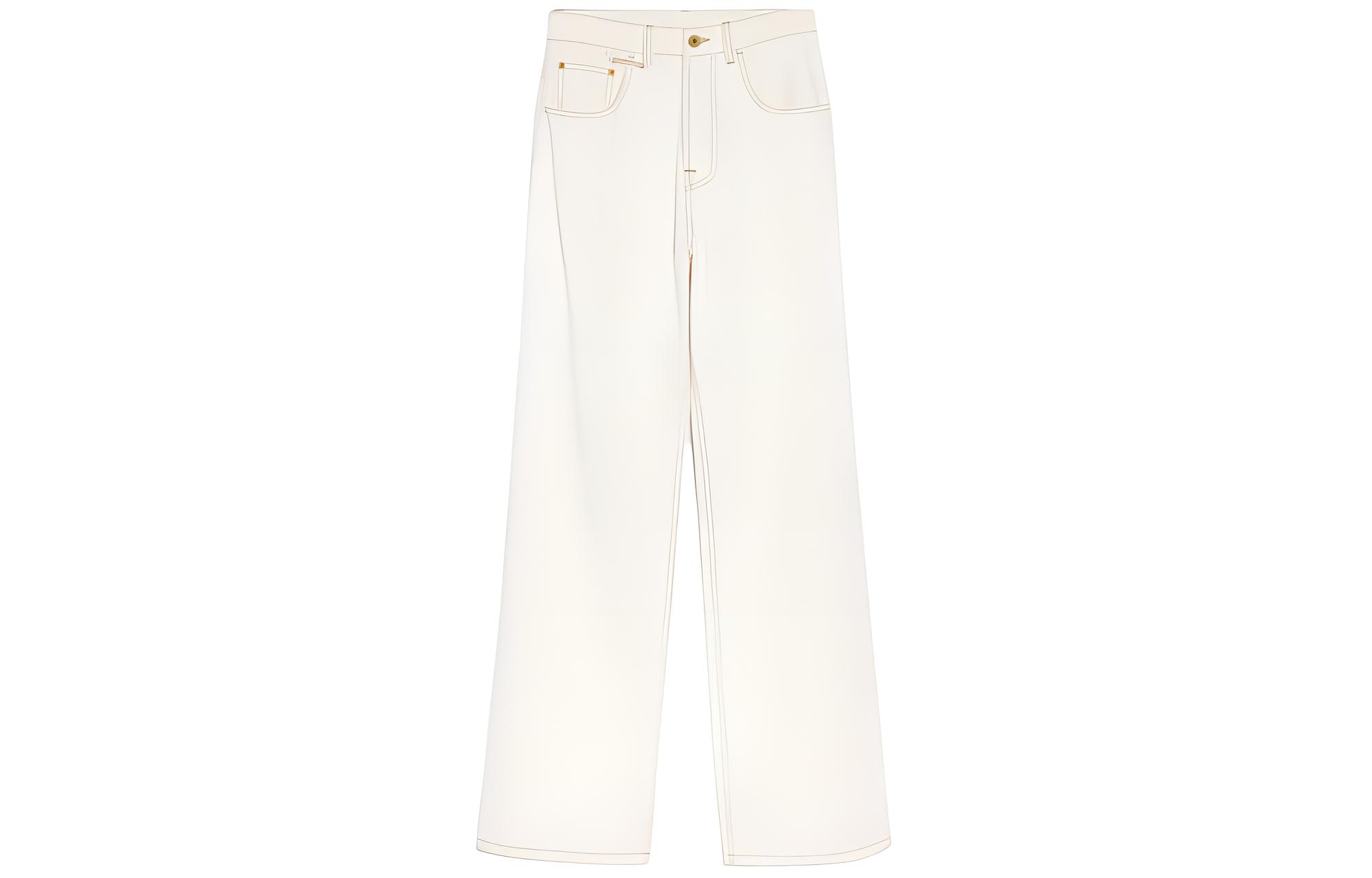 (Women) Jacquemus Le de Nimes High-Waisted Wide-Leg Jeans Women’s White 241DE038-1514-11C