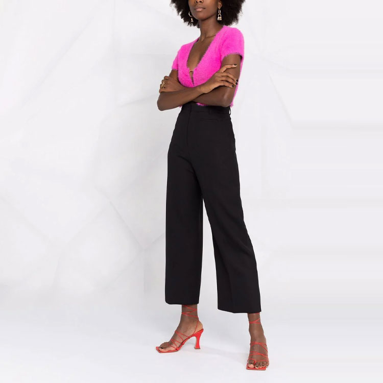 Lookbook (W) Jacquemus Le Pantalon Santon Celana Hitam Cropped Straight-Leg. 213PA02213127990