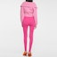 Shop (Women) Jacquemus Pink Short Zip-Up Wool Pullover Crop Top for Women. 213KN51213220420