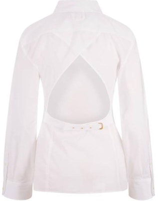 (Women) Jacquemus Solid Backless Button Long Sleeve Shirt Women’s White 243SH0641454100 Lookbook (Women) Jacquemus Solid Backless Button Long Sleeve Shirt Women’s White 243SH0641454100