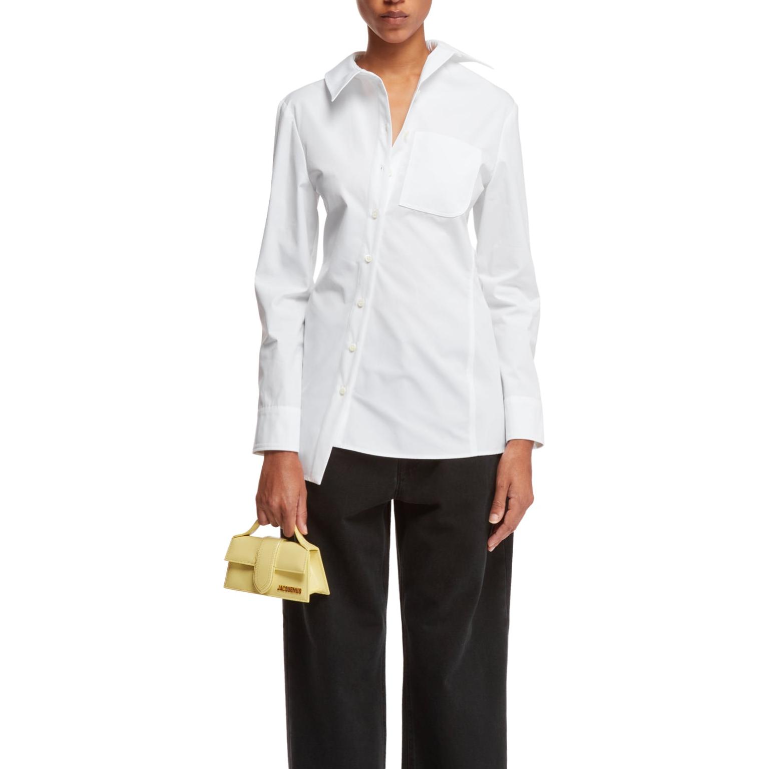 Order (W) Jacquemus Kemeja Putih Oversized Lengan Panjang Wanita. 24E241SH062-1520100