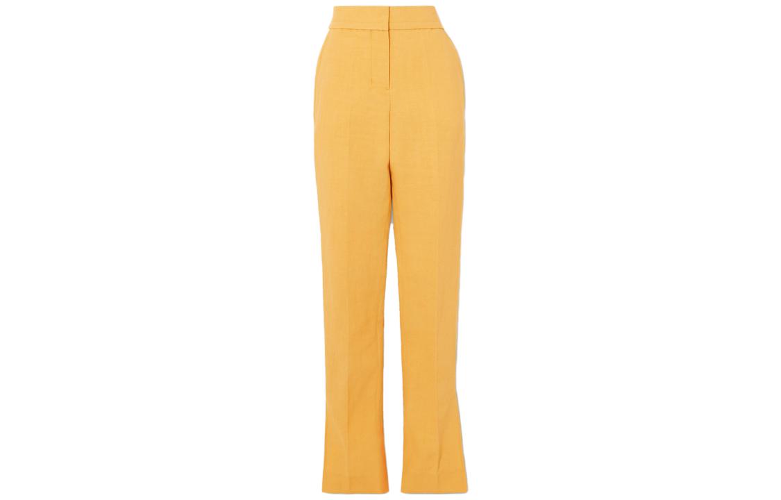 (Women) Jacquemus Solid Straight-Leg Pants Yellow JVM1670764749020