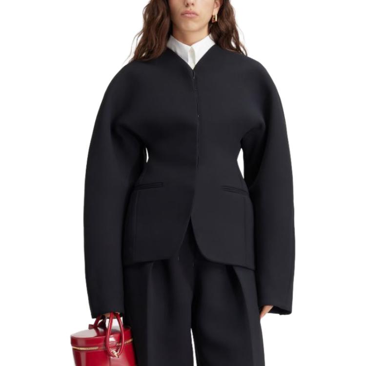 Lookbook (W) Jacquemus 纯色V领修身西装外套 - 黑色 241JA045-1526-990