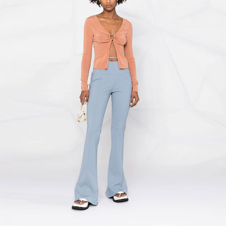 Lookbook (W) Jacquemus SS22 蓝色休闲喇叭裤 221PA0171021320