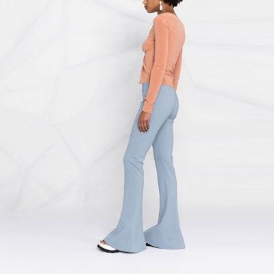 (Women) Jacquemus SS22 Solid Flared Casual Pants Blue 221PA0171021320 Purchase (Women) Jacquemus SS22 Solid Flared Casual Pants Blue 221PA0171021320