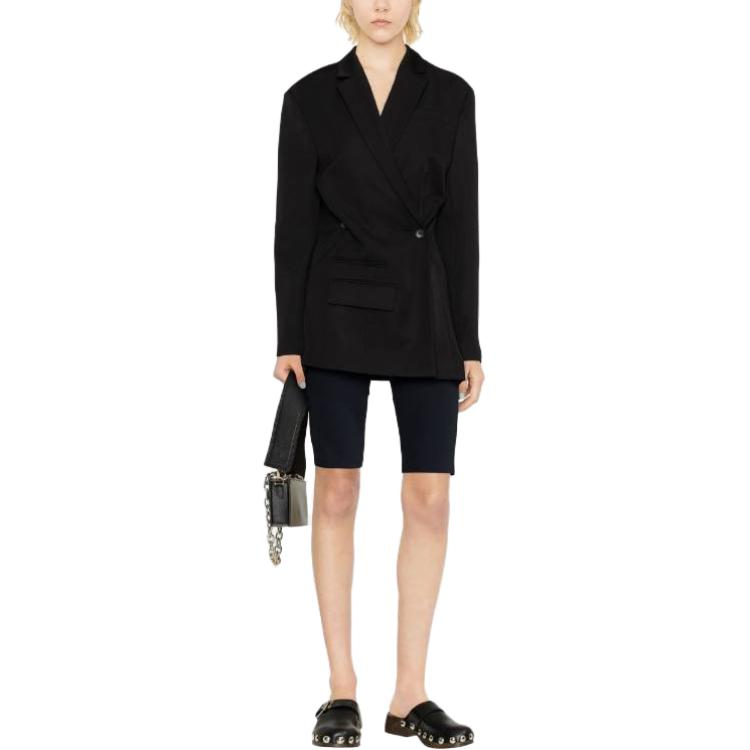 Lookbook (W) Jacquemus SS23 Blazer Hitam Asimetris Double-Breasted. 231JA0221333-990