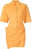 (Women) Jacquemus SS23 Minimalist Orange Short-Sleeve Collared Shirt Dress Women. 231DR0531084750 (Women) Jacquemus SS23 Minimalist Orange Short-Sleeve Collared Shirt Dress Women. 231DR0531084750