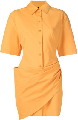 (Women) Jacquemus SS23 Minimalist Orange Short-Sleeve Collared Shirt Dress Women. 231DR0531084750 Buy (Women) Jacquemus SS23 Minimalist Orange Short-Sleeve Collared Shirt Dress Women. 231DR0531084750