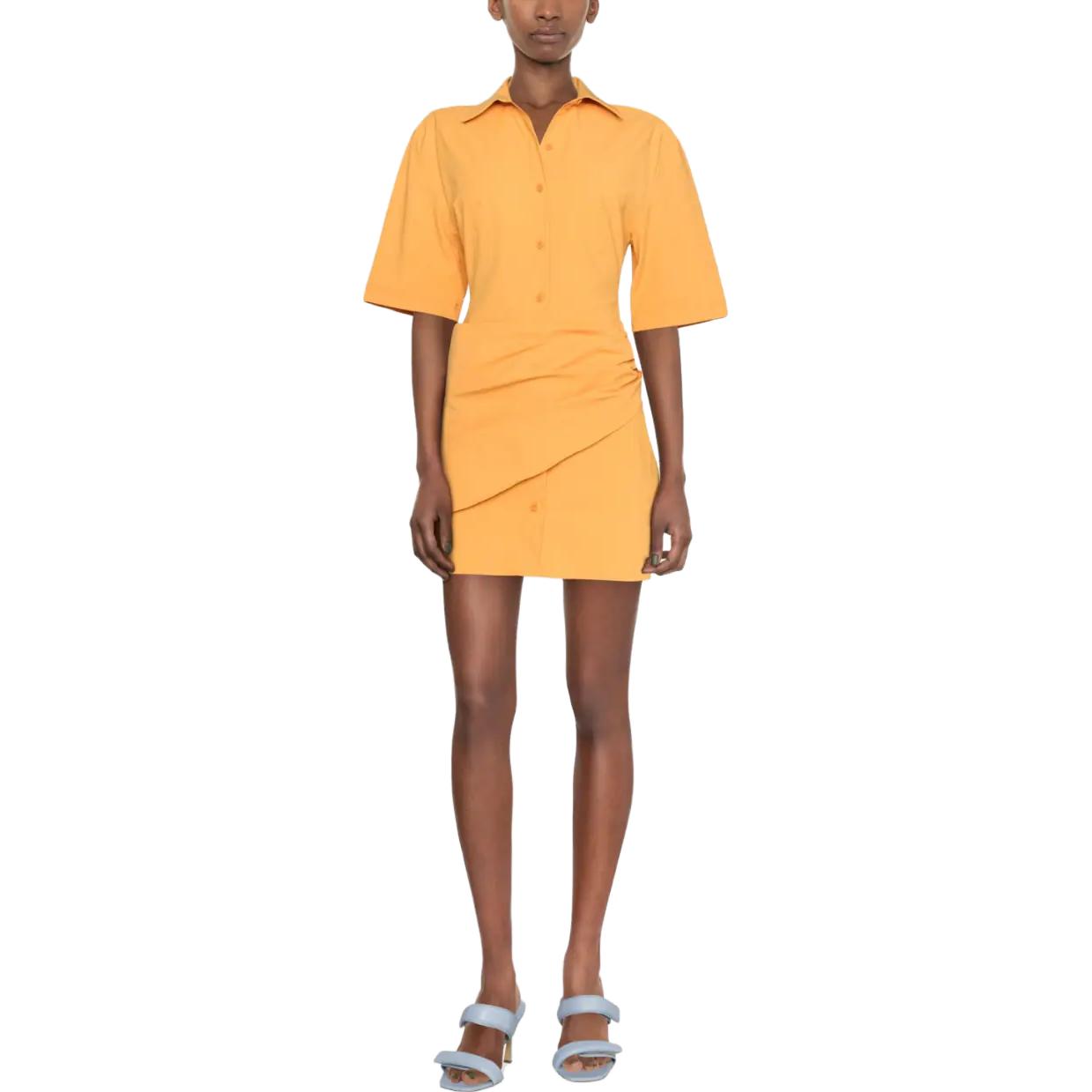 Lookbook (W) ジャックムス SS23 ミニマリスト オレンジ 半袖 カラード シャツ ワンピース レディース 231DR0531084750