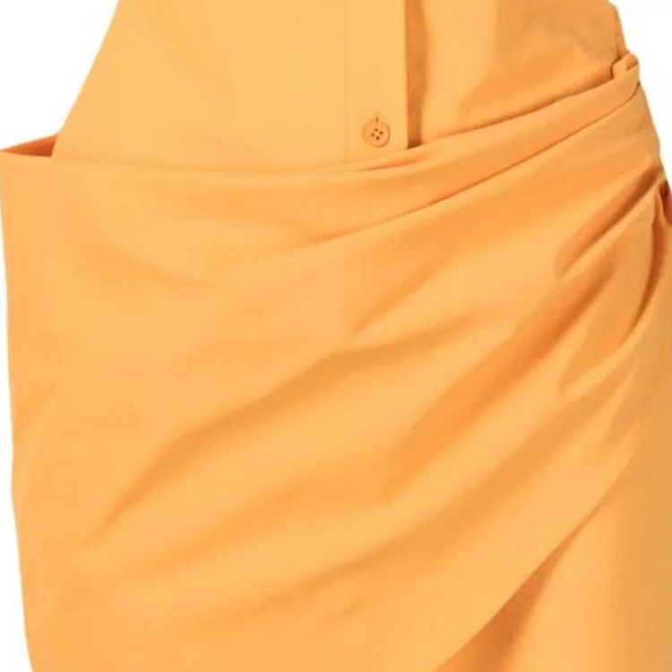 Details for (W) ジャックムス SS23 ミニマリスト オレンジ 半袖 カラード シャツ ワンピース レディース 231DR0531084750