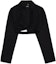 Order (Women) Jacquemus Twisted Oversized Long Sleeve Cropped Shirt Women’s Black. 233SH042-1452-990