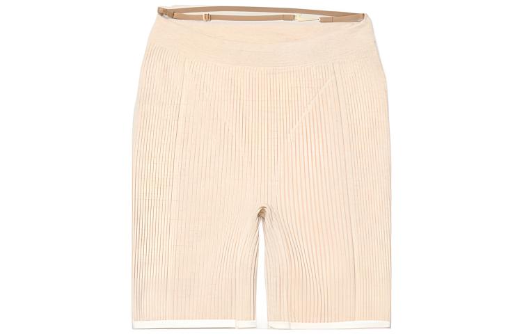 (Women) Jacquemus x Nike FW22 High-Waisted Beige Knit Biker Shorts. 223JS151-2392-110