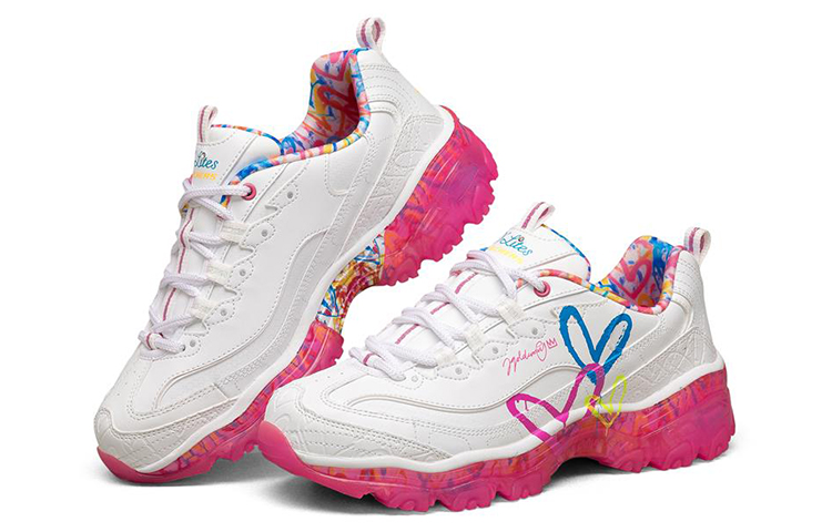 (W) Skechers James Goldcrown D'Lites Crystal Low Top Running Shoes Pink/ 'White' 圖 3