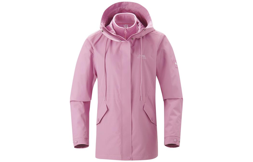 (Women) Jeep 3-in-1 Detachable Waterproof Windproof Thickened Jacket Navy Unisex J14P2084069