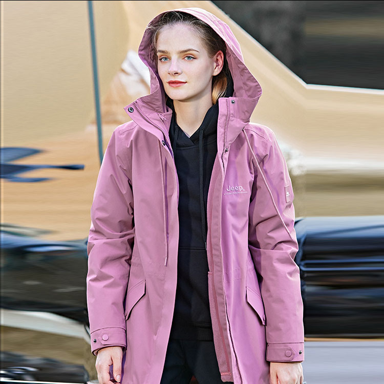 Shop (W) Jeep三合一可拆防水防風加厚外套 深藍色 男女款 J14P2084069