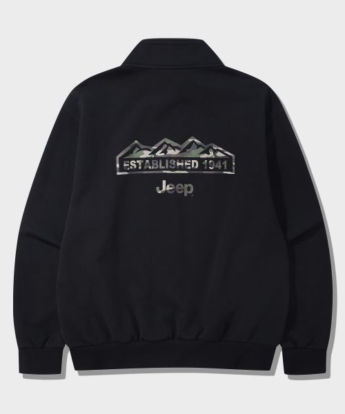 Sizing (W) Jeep 360g M-Logo 半拉鍊迷彩大學T JR5TSU838CB