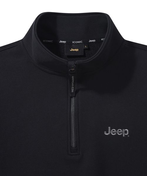 Cheap (W) Jeep 360g M-Logo 半拉鍊迷彩大學T JR5TSU838CB