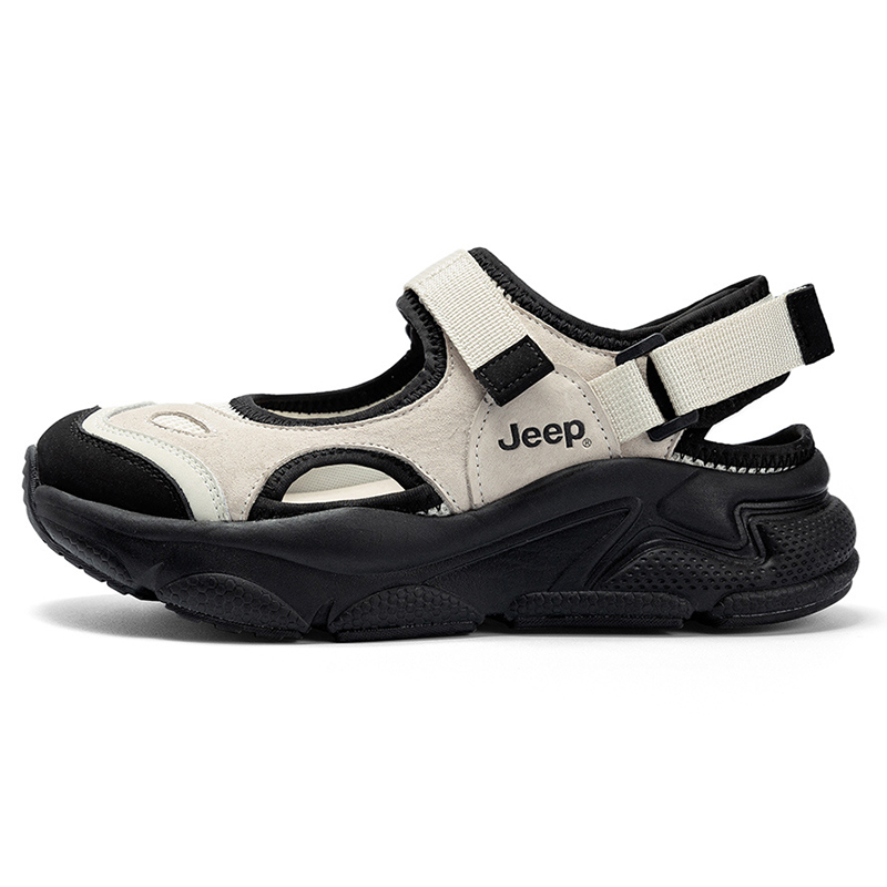 (Women) Jeep Black Grey Breathable Anti-Slip Sport Sandals PD242WAS960 Black GREY