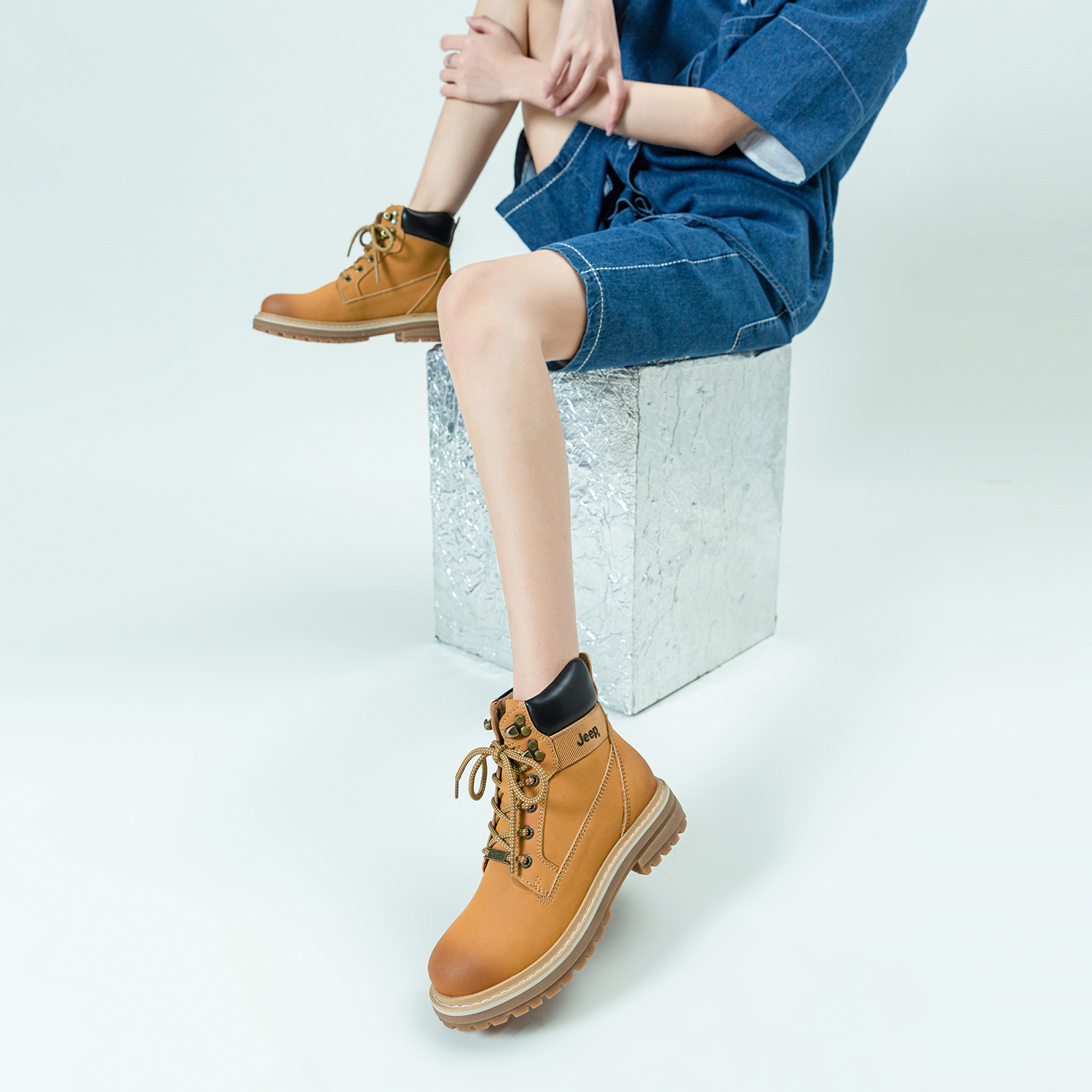 (W) Jeep High-Top Martin Boots 'Beige' 圖 5