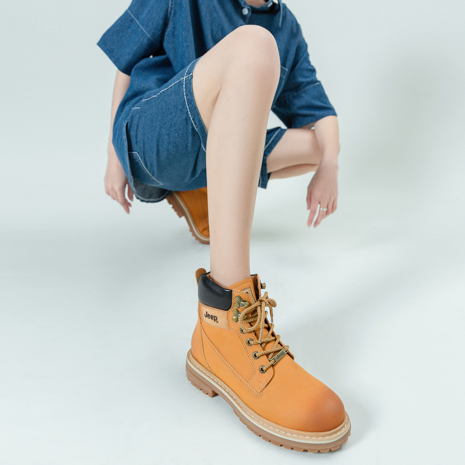 (W) Jeep High-Top Martin Boots 'Beige' 圖 6