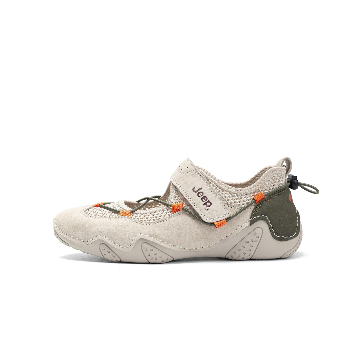 (Women) Jeep Mary Jane Casual Outdoor Running Shoes Grey Green Non-Slip Durable PX241WAS932-1 Grayish Green