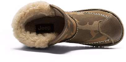 Lookbook Jeep吉普 加絨保暖 防滑舒適 中筒 雪地靴 女款 迷彩綠