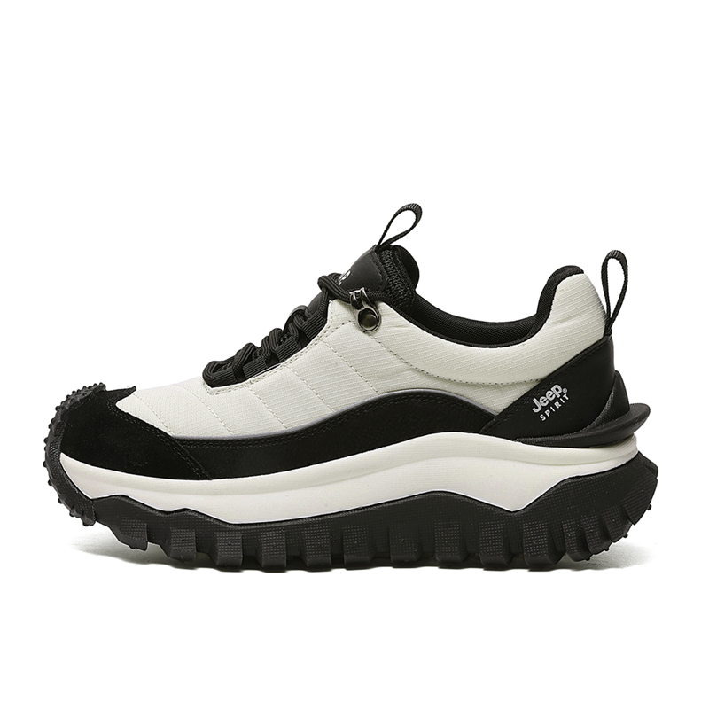 (Women) JEEP SPIRIT Beige Platform Low-Top Casual Shoes with Height Boost. B5438108209