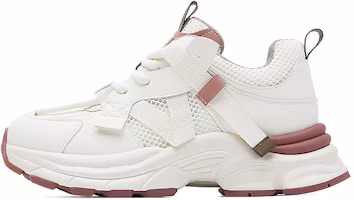 (Women) JEEP Spirit White Retro Dad Sneakers with Mesh, Leather, and Thick Sole. B5418308123 (Women) JEEP Spirit White Retro Dad Sneakers with Mesh, Leather, and Thick Sole. B5418308123