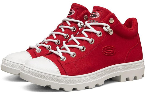 (W) Skechers Jeremy Ville x Roadies Sepatu Tinggi Kanvas Merah/'Putih' 155109-RED Lookbook (W) Skechers Jeremy Ville x Roadies Sepatu Tinggi Kanvas Merah/'Putih' 155109-RED