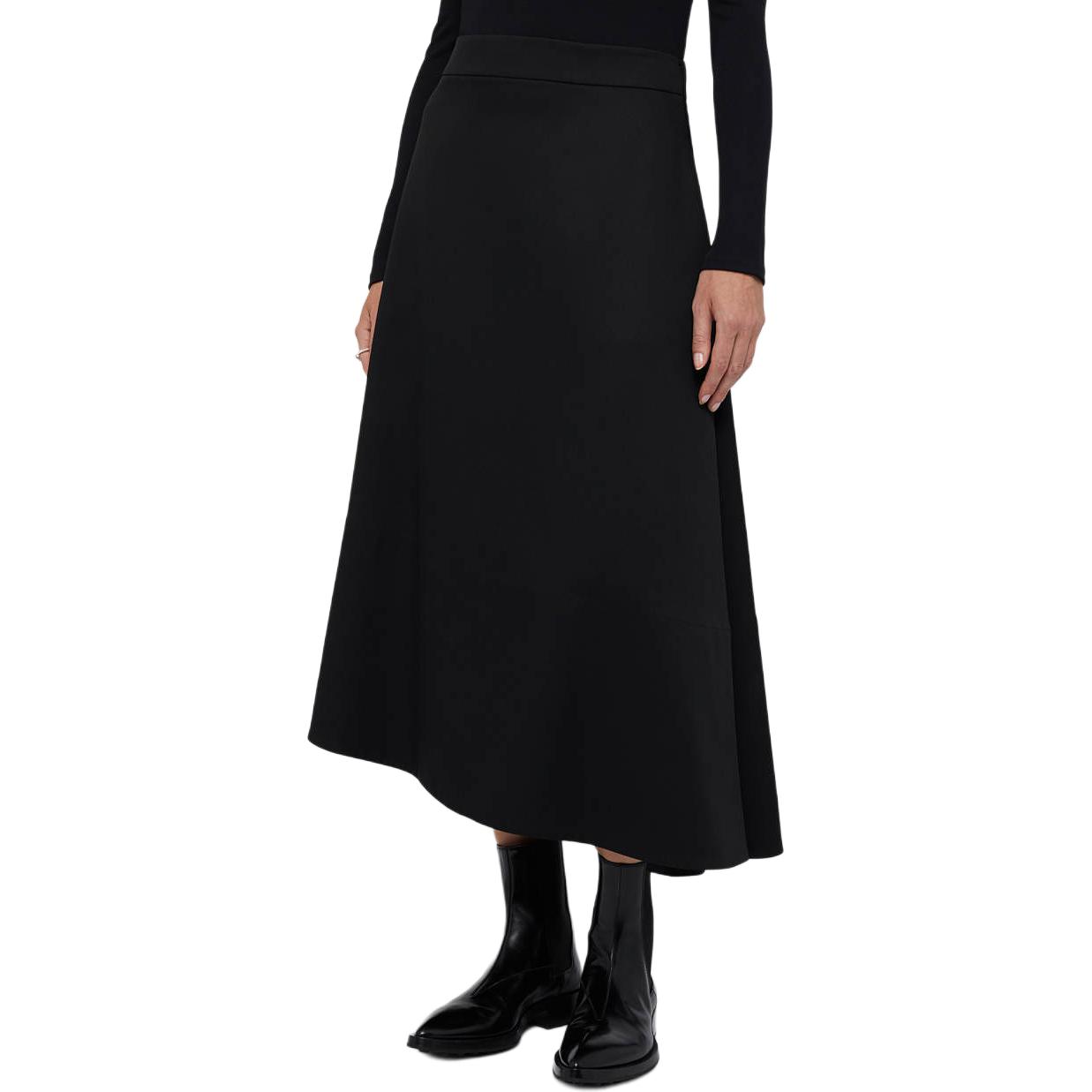 Purchase (Women) JIL SANDER  Black Asymmetric High-Waisted Midi Skirt J04MA0009J40003-001