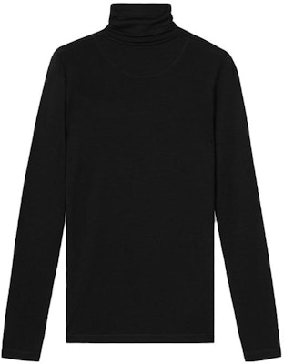 (Women) Jil Sander Black High-Neck Pullover Logo Long-Sleeve T-Shirt FW23. J40GC0020J70021-BLACK Lookbook (Women) Jil Sander Black High-Neck Pullover Logo Long-Sleeve T-Shirt FW23. J40GC0020J70021-BLACK