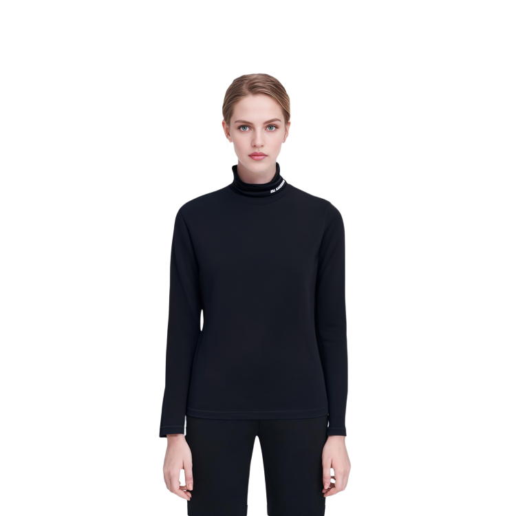 Details for (W) Jil Sander 黑色高領長袖Logo T恤 FW23. J40GC0020J70021-BLACK