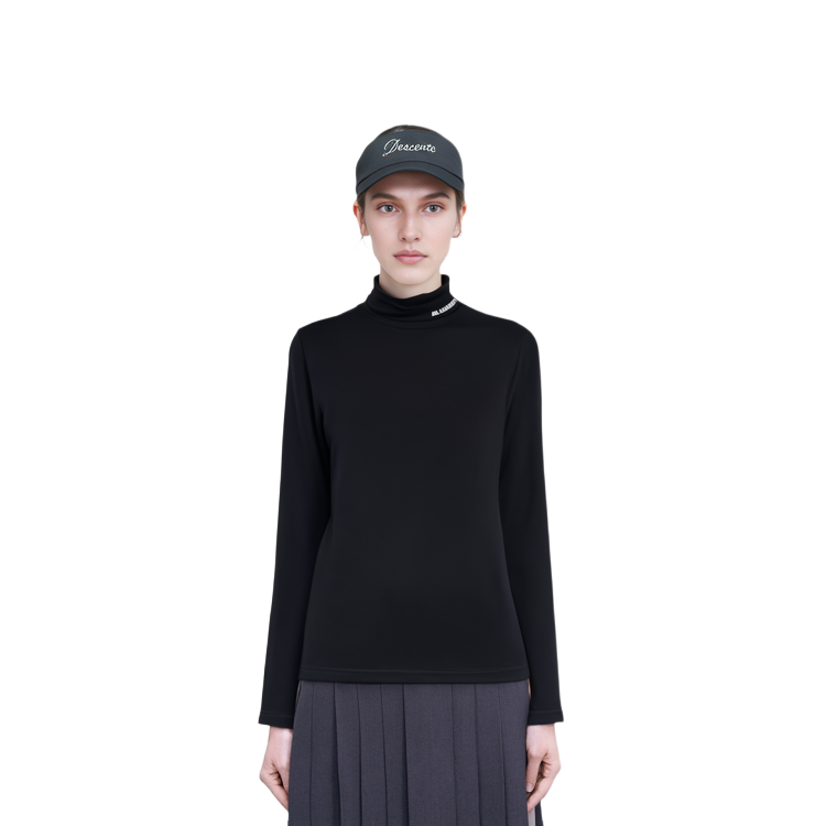 Cheap (W) Jil Sander 黑色高領長袖Logo T恤 FW23. J40GC0020J70021-BLACK