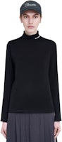 (W) Jil Sander 黑色高領長袖Logo T恤 FW23. J40GC0020J70021-BLACK Cheap (W) Jil Sander 黑色高領長袖Logo T恤 FW23. J40GC0020J70021-BLACK