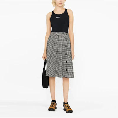 (Women) JIL SANDER Black Logo Print Slim Fit Tank Top. J40NC0001J20031001 Lookbook (Women) JIL SANDER Black Logo Print Slim Fit Tank Top. J40NC0001J20031001