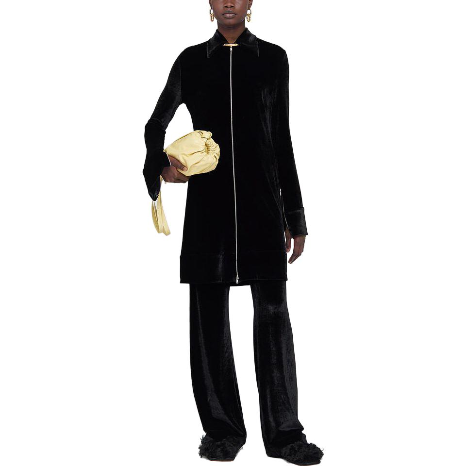 Lookbook (Women) Jil Sander  Black Relaxed Fit Wide-Leg Knit Casual Pants J52KA0010-J65006-001