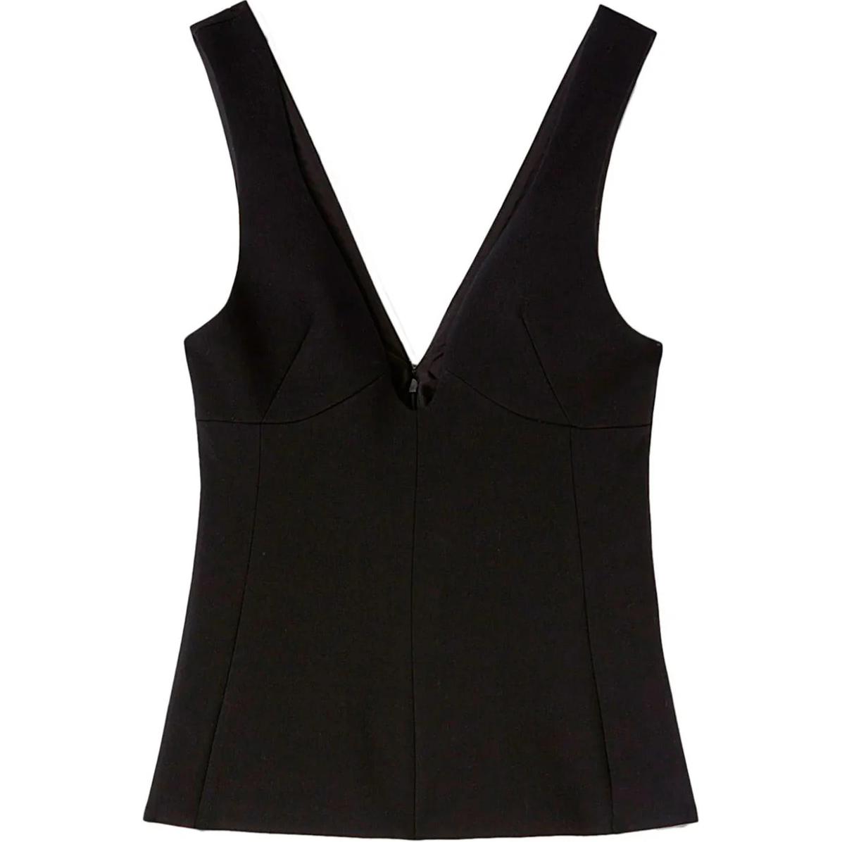 (Women) JIL SANDER  Black Solid V-Neck Sleeveless Crop Top. J01NC0126-J40160-001 圖 2